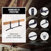 Wall-Mounted Stainless Steel Pull-Up Bar Black