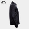 MONT5  Diran Men Black Classic Leather Jacket with Shirt Collar