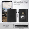TOYFID Leather Wallet for Men, RFID Blocking Pop up Card Holder with Slide Ejector Button, ID Window, Airtag Slot, Mirror, Large Capacity Organiser for Credit Card/Bank Card/Cash