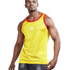 AIMPACT Mens Casual Basic Tank Tops Mesh Quick Dry Workout Running Sleeveless Shirts(Yellow S)