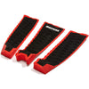 DORSAL Three 3 Piece EVA Surfboard Deck Traction Pads with Kicker Tail for Stomp Skimboards, Surf Boards, Fish Board, Funboard Black/Blue/Red