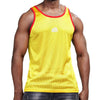 AIMPACT Mens Casual Basic Tank Tops Mesh Quick Dry Workout Running Sleeveless Shirts(Yellow S)