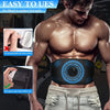 USB Rechargeable Ab Massage Belt – 6 Modes(Black)