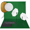 Vidaxl photography studio set with light kit, background and reflector