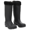 Vidaxl rain boots with removable socks size 39 PVC black