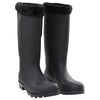 Vidaxl rain boots with removable socks size 44 PVC black