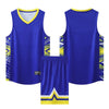 Youth Mens Custom Basketball Jersey Set Quick Dry Breathable Vest and Shorts Personalized Name Number Print
