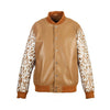 NEW Men's Gianno Designer Leather Baseball Jacket