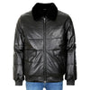 Mens Puffer Walter Leather Jacket with Fur Collar