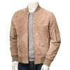 MEN SAND SUEDE BOMBER JACKET BIRDSALL