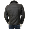 MEN SHEEPSKIN BIKER JACKET IN BLACK EASTON