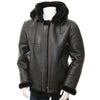 MEN BLACK SHEEPSKIN AVIATOR JACKET ESSEX