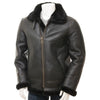 MEN BLACK SHEEPSKIN AVIATOR JACKET ESSEX