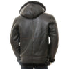 MEN BLACK SHEEPSKIN AVIATOR JACKET ESSEX