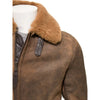 MEN BROWN SHEEPSKIN BOMBER JACKET FENNER