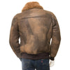 MEN BROWN SHEEPSKIN BOMBER JACKET FENNER