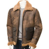 MEN BROWN SHEEPSKIN SHEARLING JACKET FLOYD