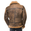 MEN BROWN SHEEPSKIN SHEARLING JACKET FLOYD