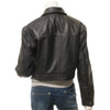 WOMEN CROPPED BLACK LEATHER JACKET MASCOTTE