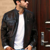 Harley Biker Jacket Dark Brown