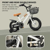 Kids Bike Bicycle for Girls Ages 3-7 Years with Training Wheels Basket Kids Bicycle