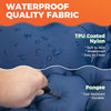 Double Sleeping Pad Inflatable Camping Navy Blue