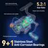 5000 Series Spinning Fishing Reel with Carbon Drag System Black