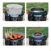 19800W 7-Core Portable Camping Gas Stove – Windproof Outdoor Burner with Electronic Ignition