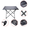 Portable Folding Camping Table Aluminum Black