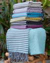 SAHARA Hammam Beach Towel, Spa Sauna Towel - Green