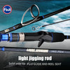 2-Section Carbon Fiber Fast Jigging Rod PE2-4 Spinning Rod Black