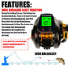 Electronic Baitcasting Reel 10kg Max Drag Alarm Counter Gold