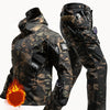 Men's Winter Softshell Suit – Waterproof Windproof Fleece-Lined Jacket & Pants Set