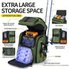 Fishing Backpack with Rod Holder & Tackle Box