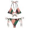 Evezeti abstract pattern recycled string bikini set