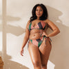 Evezeti abstract pattern recycled string bikini set
