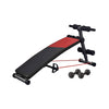 Abdominal bench with rubber rope and dumbbells