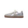 Women's Versatile Lightweight Flat Casual Sneakers – Suede Panel Gum Sole Trainers